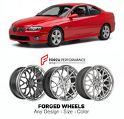 FORGED WHEELS RIMS for PONTIAC GTO 2004 - 2006

Custom forged wheels for Pontiac GTO 2004 - 2006. Made-to-order monoblock, 2-piece and 3-piece rims in custom sizes, offsets, colors and finishes with guaranteed fitment.

We manufacture premium quality forged wheels rims for Pontiac GTO 2004 - 2006 in any design, size, color.

THIS WHEEL DESIGN CAN BE CUSTOM-MADE FOR YOUR CAR IN ANY SIZE AND COLOR OPTIONS
Available in monoblock, 2-piece, 3-piece, duoblock, beadlock
3D wheel renderings are provided according t