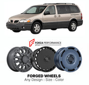 FORGED WHEELS RIMS for PONTIAC MONTANA 1999 - 2005

Custom forged wheels for Pontiac Montana 1999 - 2005. Made-to-order monoblock, 2-piece and 3-piece rims in custom sizes, offsets, colors and finishes with guaranteed fitment.

We manufacture premium quality forged wheels rims for Pontiac Montana 1999 - 2005 in any design, size, color.

THIS WHEEL DESIGN CAN BE CUSTOM-MADE FOR YOUR CAR IN ANY SIZE AND COLOR OPTIONS
Available in monoblock, 2-piece, 3-piece, duoblock, beadlock
3D wheel renderings are provided