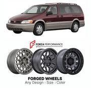 FORGED WHEELS RIMS for PONTIAC MONTANA BASE 1999 - 2009

Custom forged wheels for Pontiac Montana Base 1999 - 2009. Made-to-order monoblock, 2-piece and 3-piece rims in custom sizes, offsets, colors and finishes with guaranteed fitment.

We manufacture premium quality forged wheels rims for Pontiac Montana Base 1999 - 2009 in any design, size, color.

THIS WHEEL DESIGN CAN BE CUSTOM-MADE FOR YOUR CAR IN ANY SIZE AND COLOR OPTIONS
Available in monoblock, 2-piece, 3-piece, duoblock, beadlock
3D wheel renderin