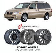 FORGED WHEELS RIMS for PONTIAC MONTANA SV6 1999 - 2009

Custom forged wheels for Pontiac Montana SV6 1999 - 2009. Made-to-order monoblock, 2-piece and 3-piece rims in custom sizes, offsets, colors and finishes with guaranteed fitment.

We manufacture premium quality forged wheels rims for Pontiac Montana SV6 1999 - 2009 in any design, size, color.

THIS WHEEL DESIGN CAN BE CUSTOM-MADE FOR YOUR CAR IN ANY SIZE AND COLOR OPTIONS
Available in monoblock, 2-piece, 3-piece, duoblock, beadlock
3D wheel renderings 