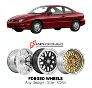 FORGED WHEELS RIMS for PONTIAC SUNFIRE 1995 - 2005

Custom forged wheels for Pontiac Sunfire 1995 - 2005. Made-to-order monoblock, 2-piece and 3-piece rims in custom sizes, offsets, colors and finishes with guaranteed fitment.

We manufacture premium quality forged wheels rims for Pontiac Sunfire 1995 - 2005 in any design, size, color.

THIS WHEEL DESIGN CAN BE CUSTOM-MADE FOR YOUR CAR IN ANY SIZE AND COLOR OPTIONS
Available in monoblock, 2-piece, 3-piece, duoblock, beadlock
3D wheel renderings are provided