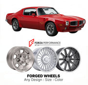 CUSTOM CLASSIC VINTAGE RESTOMOD RETRO OLD SCHOOL FORGED WHEELS RIMS for PONTIAC SUPER DUTY 1973 - 1974
Custom forged wheels for classic American muscle cars. Ideal for restomod builds, vintage restorations, and show cars. Deep dish and retro styling available.

We manufacture premium quality forged wheels rims for Pontiac Super Duty 1973 - 1974 in any design, size, color.

THIS WHEEL DESIGN CAN BE CUSTOM-MADE FOR YOUR CAR IN ANY SIZE AND COLOR OPTIONS
Available in monoblock, 2-piece, 3-piece, duoblock, bead