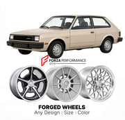 CUSTOM CLASSIC VINTAGE RESTOMOD RETRO OLD SCHOOL FORGED WHEELS RIMS for PONTIAC T1000 1981 - 1984
Custom forged wheels for classic American muscle cars. Ideal for restomod builds, vintage restorations, and show cars. Deep dish and retro styling available.

We manufacture premium quality forged wheels rims for Pontiac T1000 1981 - 1984 in any design, size, color.

THIS WHEEL DESIGN CAN BE CUSTOM-MADE FOR YOUR CAR IN ANY SIZE AND COLOR OPTIONS
Available in monoblock, 2-piece, 3-piece, duoblock, beadlock
3D wh