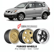 FORGED WHEELS RIMS for PONTIAC VIBE 2003 - 2010

Custom forged wheels for Pontiac Vibe 2003 - 2010. Made-to-order monoblock, 2-piece and 3-piece rims in custom sizes, offsets, colors and finishes with guaranteed fitment.

We manufacture premium quality forged wheels rims for Pontiac Vibe 2003 - 2010 in any design, size, color.

THIS WHEEL DESIGN CAN BE CUSTOM-MADE FOR YOUR CAR IN ANY SIZE AND COLOR OPTIONS
Available in monoblock, 2-piece, 3-piece, duoblock, beadlock
3D wheel renderings are provided accordin
