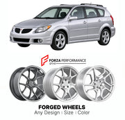 FORGED WHEELS RIMS for PONTIAC VIBE GT 2003 - 2010

Custom forged wheels for Pontiac Vibe GT 2003 - 2010. Made-to-order monoblock, 2-piece and 3-piece rims in custom sizes, offsets, colors and finishes with guaranteed fitment.

We manufacture premium quality forged wheels rims for Pontiac Vibe GT 2003 - 2010 in any design, size, color.

THIS WHEEL DESIGN CAN BE CUSTOM-MADE FOR YOUR CAR IN ANY SIZE AND COLOR OPTIONS
Available in monoblock, 2-piece, 3-piece, duoblock, beadlock
3D wheel renderings are provided