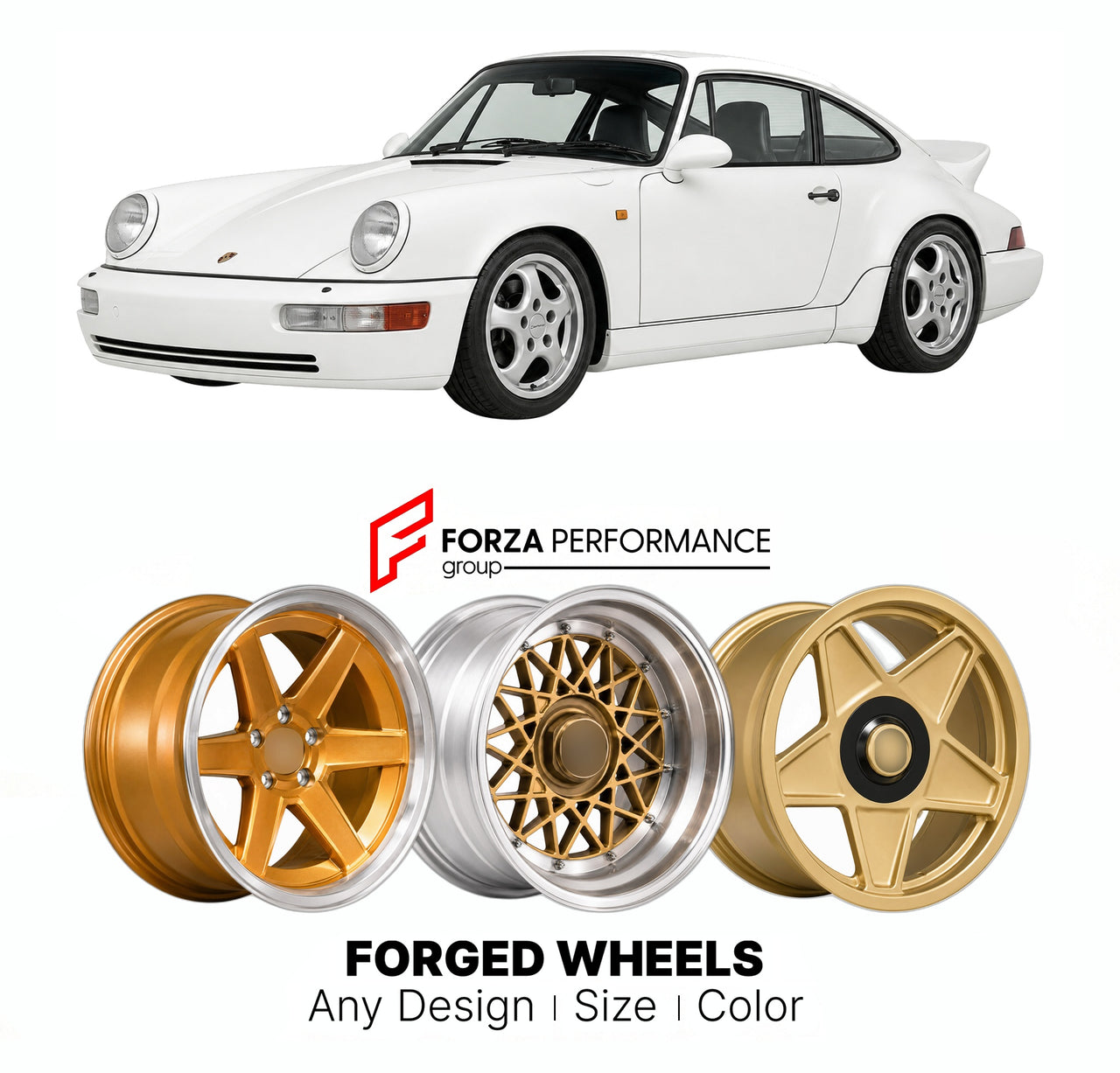 CUSTOM CLASSIC VINTAGE RESTOMOD RETRO OLD SCHOOL FORGED WHEELS RIMS for PORSCHE 911 964 CARR RS 1992 - 1992

Custom forged wheels for Porsche 911 964 Carr RS 1992 - 1992. Classic, vintage, restomod wheel designs made to order in custom sizes, offsets, colors and finishes.

We manufacture premium quality forged wheels rims for Porsche 911 964 Carr RS 1992 - 1992 in any design, size, color.

THIS WHEEL DESIGN CAN BE CUSTOM-MADE FOR YOUR CAR IN ANY SIZE AND COLOR OPTIONS
Available in monoblock, 2-piece, 3-piec