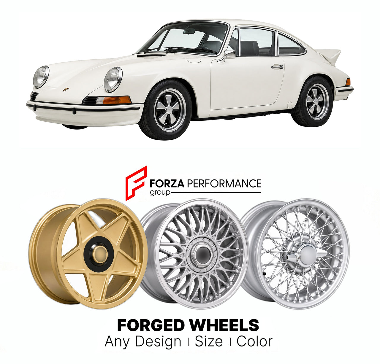 CUSTOM CLASSIC VINTAGE RESTOMOD RETRO OLD SCHOOL FORGED WHEELS RIMS for PORSCHE 911 CARR RS 2.7 LIGHTWEIGHT 901 F-SERIES 1973 - 1973

Custom forged wheels for Porsche 911 Carr RS 2.7 Lightweight 901 F-Series 1973 - 1973. Classic, vintage, restomod wheel designs made to order in custom sizes, offsets, colors and finishes.

We manufacture premium quality forged wheels rims for Porsche 911 Carr RS 2.7 Lightweight 901 F-Series 1973 - 1973 in any design, size, color.

THIS WHEEL DESIGN CAN BE CUSTOM-MADE FOR YOU