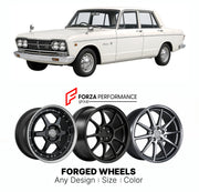 CUSTOM CLASSIC VINTAGE RESTOMOD RETRO OLD SCHOOL FORGED WHEELS RIMS for PRINCE SKYLINE S50 S54 1963 - 1968

Custom forged wheels for Prince Skyline S50 S54 1963 - 1968. Classic, vintage, restomod and retro JDM wheel designs made to order in custom sizes, offsets, colors and finishes with guaranteed fitment.

We manufacture premium quality forged wheels rims for Prince Skyline S50 S54 1963 - 1968 in any design, size, color.

JDM WHEEL DESIGNS: our Japanese collection for sports cars and coupes includes desig