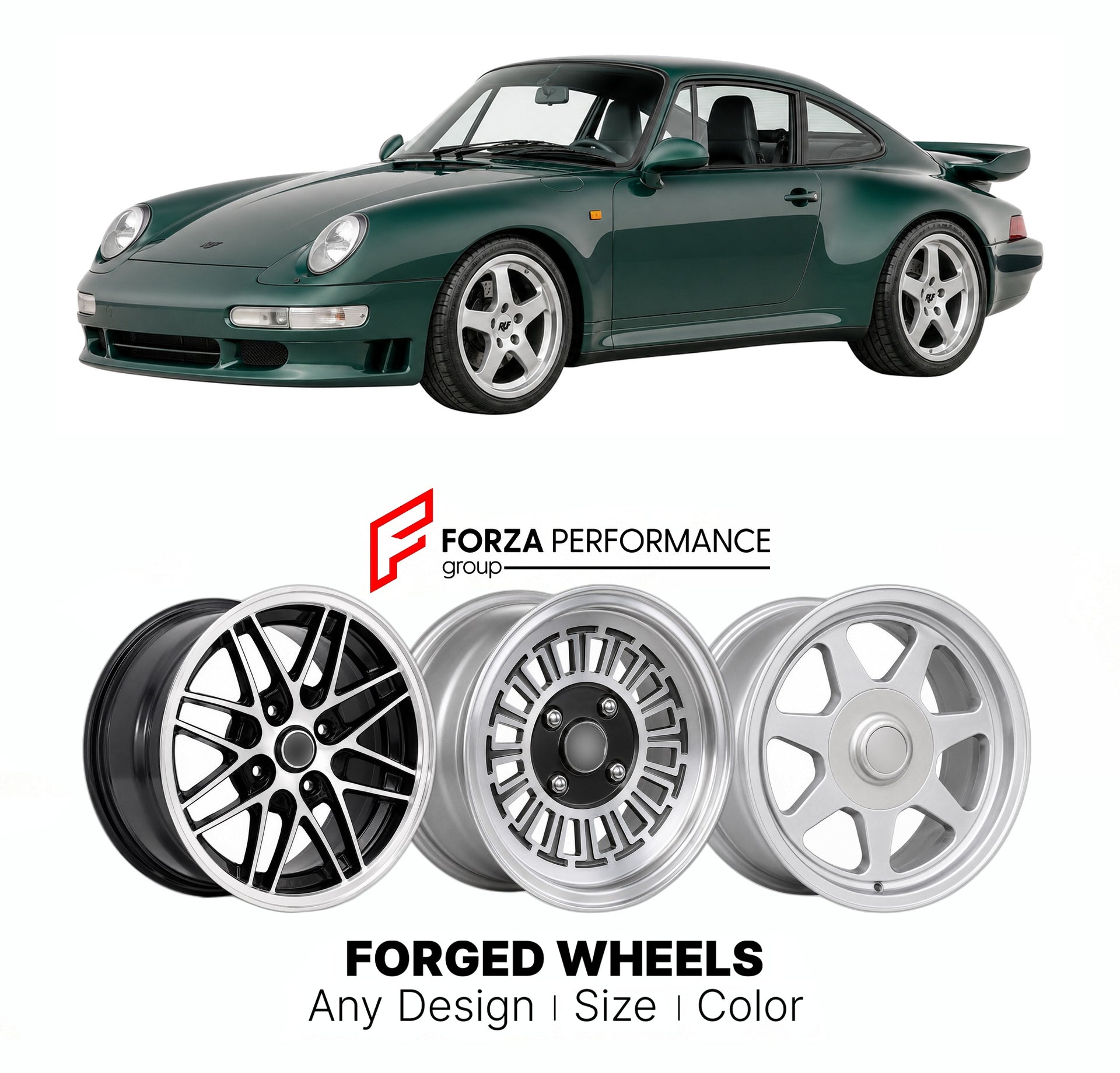 CUSTOM CLASSIC VINTAGE RESTOMOD RETRO OLD SCHOOL FORGED WHEELS RIMS for RUF CTR2 1995 - 1997

Custom forged wheels for RUF CTR2 1995 - 1997. Classic, vintage, restomod wheel designs made to order in custom sizes, offsets, colors and finishes.

We manufacture premium quality forged wheels rims for RUF CTR2 1995 - 1997 in any design, size, color.

THIS WHEEL DESIGN CAN BE CUSTOM-MADE FOR YOUR CAR IN ANY SIZE AND COLOR OPTIONS
Available in monoblock, 2-piece, 3-piece, duoblock, beadlock
3D wheel renderings are