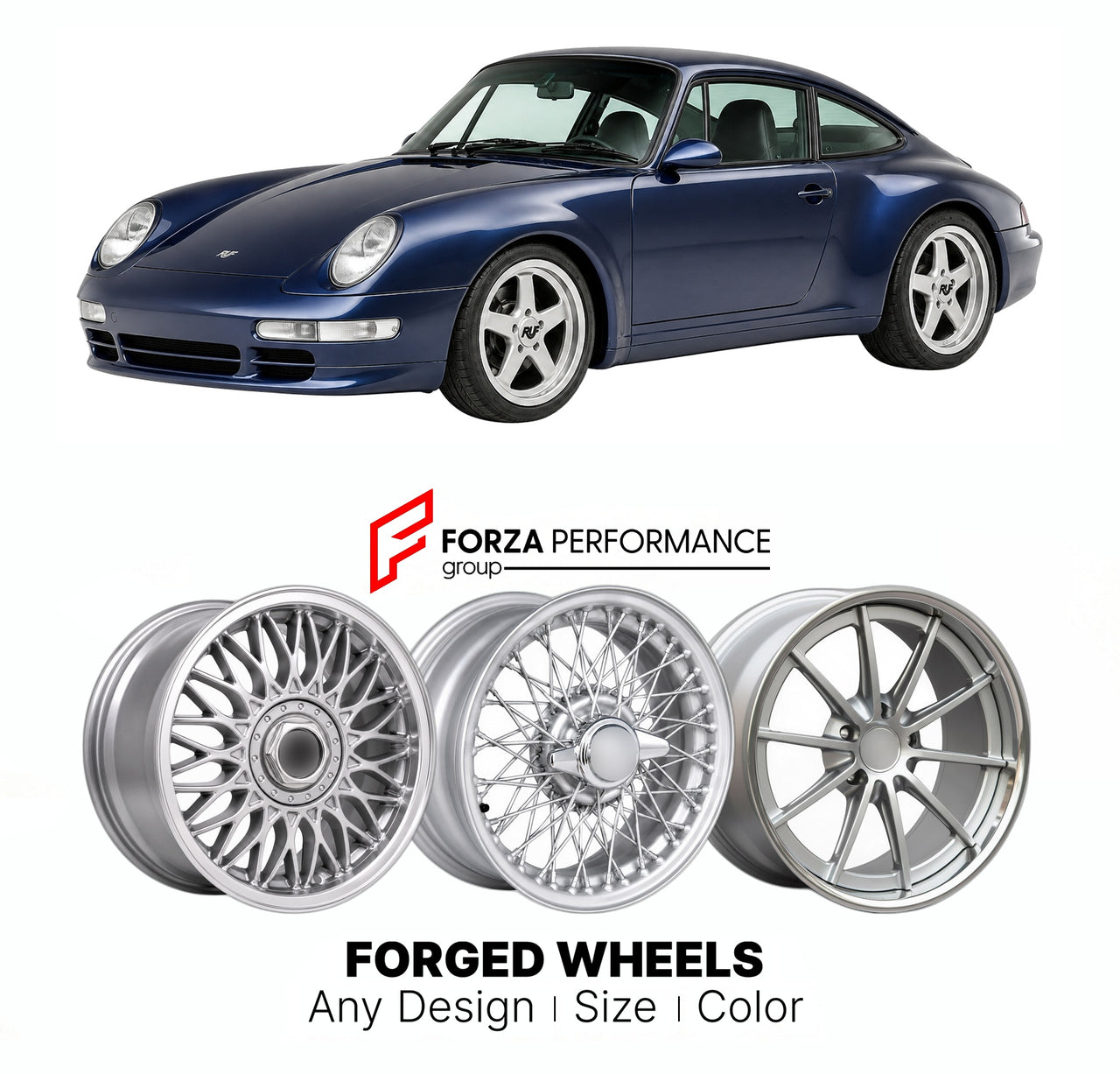 CUSTOM CLASSIC VINTAGE RESTOMOD RETRO OLD SCHOOL FORGED WHEELS RIMS for RUF TURBO R 1998 - 2002

Custom forged wheels for RUF Turbo R 1998 - 2002. Classic, vintage, restomod wheel designs made to order in custom sizes, offsets, colors and finishes.

We manufacture premium quality forged wheels rims for RUF Turbo R 1998 - 2002 in any design, size, color.

THIS WHEEL DESIGN CAN BE CUSTOM-MADE FOR YOUR CAR IN ANY SIZE AND COLOR OPTIONS
Available in monoblock, 2-piece, 3-piece, duoblock, beadlock
3D wheel rende