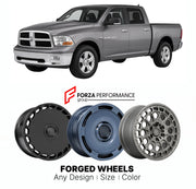 FORGED WHEELS RIMS for RAM 1500 BIG HORN 2009 - 2018

Custom forged wheels for Ram 1500 Big Horn 2009 - 2018. Made-to-order monoblock, 2-piece and 3-piece rims in custom sizes, offsets, colors and finishes with guaranteed fitment.

We manufacture premium quality forged wheels rims for Ram 1500 Big Horn 2009 - 2018 in any design, size, color.

THIS WHEEL DESIGN CAN BE CUSTOM-MADE FOR YOUR CAR IN ANY SIZE AND COLOR OPTIONS
Available in monoblock, 2-piece, 3-piece, duoblock, beadlock
3D wheel renderings are pr