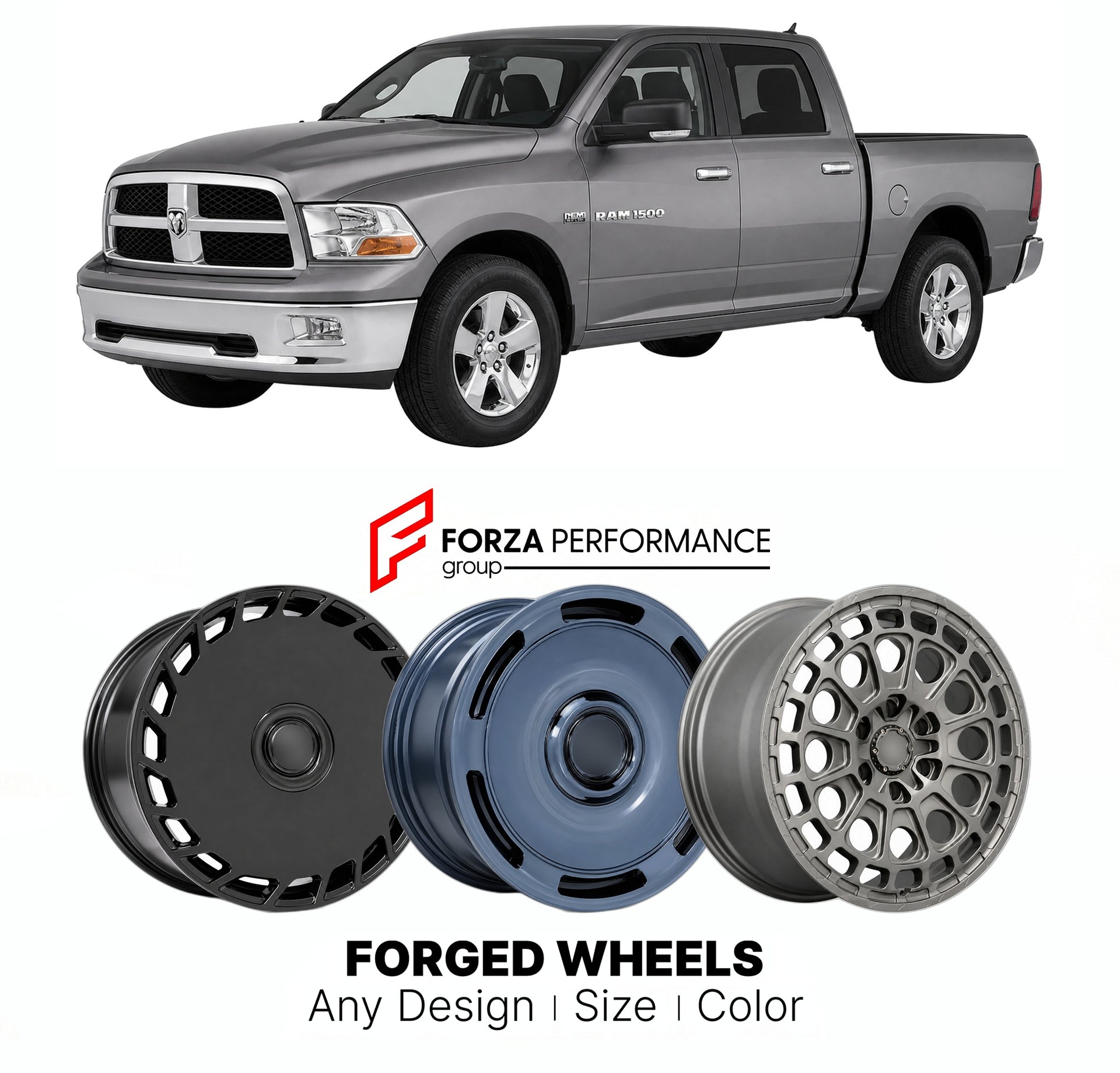 FORGED WHEELS RIMS for RAM 1500 BIG HORN 2009 - 2018

Custom forged wheels for Ram 1500 Big Horn 2009 - 2018. Made-to-order monoblock, 2-piece and 3-piece rims in custom sizes, offsets, colors and finishes with guaranteed fitment.

We manufacture premium quality forged wheels rims for Ram 1500 Big Horn 2009 - 2018 in any design, size, color.

THIS WHEEL DESIGN CAN BE CUSTOM-MADE FOR YOUR CAR IN ANY SIZE AND COLOR OPTIONS
Available in monoblock, 2-piece, 3-piece, duoblock, beadlock
3D wheel renderings are pr