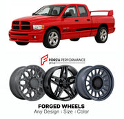 FORGED WHEELS RIMS for RAM 1500 DAYTONA DODGE 2002 - 2008

Custom forged wheels for Ram 1500 Daytona Dodge 2002 - 2008. Made-to-order monoblock, 2-piece and 3-piece rims in custom sizes, offsets, colors and finishes with guaranteed fitment.

We manufacture premium quality forged wheels rims for Ram 1500 Daytona Dodge 2002 - 2008 in any design, size, color.

THIS WHEEL DESIGN CAN BE CUSTOM-MADE FOR YOUR CAR IN ANY SIZE AND COLOR OPTIONS
Available in monoblock, 2-piece, 3-piece, duoblock, beadlock
3D wheel re
