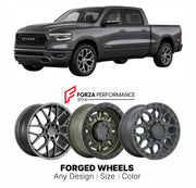FORGED WHEELS RIMS for RAM 1500 LIMITED 2019+

Custom forged wheels for Ram 1500 Limited 2019+. Made-to-order monoblock, 2-piece and 3-piece rims in custom sizes, offsets, colors and finishes with guaranteed fitment.

We manufacture premium quality forged wheels rims for Ram 1500 Limited 2019+ in any design, size, color.

THIS WHEEL DESIGN CAN BE CUSTOM-MADE FOR YOUR CAR IN ANY SIZE AND COLOR OPTIONS
Available in monoblock, 2-piece, 3-piece, duoblock, beadlock
3D wheel renderings are provided according to t