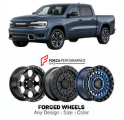 FORGED WHEELS RIMS for RAM 1500 REV BIG HORN ELECTRIC RANGE-EXTENDED PICKUP 2026+

Custom forged wheels for Ram 1500 REV Big Horn Electric Range-Extended Pickup 2026+. Made-to-order monoblock, 2-piece and 3-piece rims in custom sizes, offsets, colors and finishes with guaranteed fitment.

We manufacture premium quality forged wheels rims for Ram 1500 REV Big Horn Electric Range-Extended Pickup 2026+ in any design, size, color.

THIS WHEEL DESIGN CAN BE CUSTOM-MADE FOR YOUR CAR IN ANY SIZE AND COLOR OPTIONS
