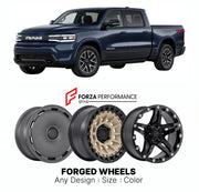 FORGED WHEELS RIMS for RAM 1500 REV ELECTRIC PICKUP 2026+

Custom forged wheels for Ram 1500 REV Electric Pickup 2026+. Made-to-order monoblock, 2-piece and 3-piece rims in custom sizes, offsets, colors and finishes with guaranteed fitment.

We manufacture premium quality forged wheels rims for Ram 1500 REV Electric Pickup 2026+ in any design, size, color.

THIS WHEEL DESIGN CAN BE CUSTOM-MADE FOR YOUR CAR IN ANY SIZE AND COLOR OPTIONS
Available in monoblock, 2-piece, 3-piece, duoblock, beadlock
3D wheel re