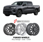 FORGED WHEELS RIMS for RAM 1500 REV TUNGSTEN ELECTRIC RANGE-EXTENDED PICKUP 2026+

Custom forged wheels for Ram 1500 REV Tungsten Electric Range-Extended Pickup 2026+. Made-to-order monoblock, 2-piece and 3-piece rims in custom sizes, offsets, colors and finishes with guaranteed fitment.

We manufacture premium quality forged wheels rims for Ram 1500 REV Tungsten Electric Range-Extended Pickup 2026+ in any design, size, color.

THIS WHEEL DESIGN CAN BE CUSTOM-MADE FOR YOUR CAR IN ANY SIZE AND COLOR OPTIONS
