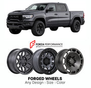 FORGED WHEELS RIMS for RAM 1500 RHO DT 2025+

Custom forged wheels for Ram 1500 RHO DT 2025+. Made-to-order monoblock, 2-piece and 3-piece rims in custom sizes, offsets, colors and finishes with guaranteed fitment.

We manufacture premium quality forged wheels rims for Ram 1500 RHO DT 2025+ in any design, size, color.

THIS WHEEL DESIGN CAN BE CUSTOM-MADE FOR YOUR CAR IN ANY SIZE AND COLOR OPTIONS
Available in monoblock, 2-piece, 3-piece, duoblock, beadlock
3D wheel renderings are provided according to the 
