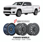FORGED WHEELS RIMS for RAM 1500 RAMCHARGER BIG HORN RANGE-EXTENDED PICKUP 2026+

Custom forged wheels for Ram 1500 Ramcharger Big Horn Range-Extended Pickup 2026+. Made-to-order monoblock, 2-piece and 3-piece rims in custom sizes, offsets, colors and finishes with guaranteed fitment.

We manufacture premium quality forged wheels rims for Ram 1500 Ramcharger Big Horn Range-Extended Pickup 2026+ in any design, size, color.

THIS WHEEL DESIGN CAN BE CUSTOM-MADE FOR YOUR CAR IN ANY SIZE AND COLOR OPTIONS
Availa
