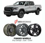 FORGED WHEELS RIMS for RAM 1500 REBEL 2019+

Custom forged wheels for Ram 1500 Rebel 2019+. Made-to-order monoblock, 2-piece and 3-piece rims in custom sizes, offsets, colors and finishes with guaranteed fitment.

We manufacture premium quality forged wheels rims for Ram 1500 Rebel 2019+ in any design, size, color.

THIS WHEEL DESIGN CAN BE CUSTOM-MADE FOR YOUR CAR IN ANY SIZE AND COLOR OPTIONS
Available in monoblock, 2-piece, 3-piece, duoblock, beadlock
3D wheel renderings are provided according to the exa