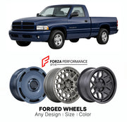 FORGED WHEELS RIMS for RAM 1500 ST DODGE 2002 - 2008

Custom forged wheels for Ram 1500 ST Dodge 2002 - 2008. Made-to-order monoblock, 2-piece and 3-piece rims in custom sizes, offsets, colors and finishes with guaranteed fitment.

We manufacture premium quality forged wheels rims for Ram 1500 ST Dodge 2002 - 2008 in any design, size, color.

THIS WHEEL DESIGN CAN BE CUSTOM-MADE FOR YOUR CAR IN ANY SIZE AND COLOR OPTIONS
Available in monoblock, 2-piece, 3-piece, duoblock, beadlock
3D wheel renderings are pr