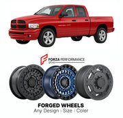 FORGED WHEELS RIMS for RAM 1500 SPORT DODGE 2002 - 2008

Custom forged wheels for Ram 1500 Sport Dodge 2002 - 2008. Made-to-order monoblock, 2-piece and 3-piece rims in custom sizes, offsets, colors and finishes with guaranteed fitment.

We manufacture premium quality forged wheels rims for Ram 1500 Sport Dodge 2002 - 2008 in any design, size, color.

THIS WHEEL DESIGN CAN BE CUSTOM-MADE FOR YOUR CAR IN ANY SIZE AND COLOR OPTIONS
Available in monoblock, 2-piece, 3-piece, duoblock, beadlock
3D wheel renderin