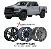 FORGED WHEELS RIMS for RAM 1500 TRX 2019+

Custom forged wheels for Ram 1500 TRX 2019+. Made-to-order monoblock, 2-piece and 3-piece rims in custom sizes, offsets, colors and finishes with guaranteed fitment.

We manufacture premium quality forged wheels rims for Ram 1500 TRX 2019+ in any design, size, color.

THIS WHEEL DESIGN CAN BE CUSTOM-MADE FOR YOUR CAR IN ANY SIZE AND COLOR OPTIONS
Available in monoblock, 2-piece, 3-piece, duoblock, beadlock
3D wheel renderings are provided according to the exact dim