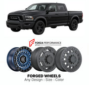FORGED WHEELS RIMS for RAM 1500 WARLOCK 2019+

Custom forged wheels for Ram 1500 Warlock 2019+. Made-to-order monoblock, 2-piece and 3-piece rims in custom sizes, offsets, colors and finishes with guaranteed fitment.

We manufacture premium quality forged wheels rims for Ram 1500 Warlock 2019+ in any design, size, color.

THIS WHEEL DESIGN CAN BE CUSTOM-MADE FOR YOUR CAR IN ANY SIZE AND COLOR OPTIONS
Available in monoblock, 2-piece, 3-piece, duoblock, beadlock
3D wheel renderings are provided according to t