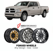 FORGED WHEELS RIMS for RAM 2500 2010 - 2018

Custom forged wheels for Ram 2500 2010 - 2018. Made-to-order monoblock, 2-piece and 3-piece rims in custom sizes, offsets, colors and finishes with guaranteed fitment.

We manufacture premium quality forged wheels rims for Ram 2500 2010 - 2018 in any design, size, color.

THIS WHEEL DESIGN CAN BE CUSTOM-MADE FOR YOUR CAR IN ANY SIZE AND COLOR OPTIONS
Available in monoblock, 2-piece, 3-piece, duoblock, beadlock
3D wheel renderings are provided according to the exa