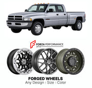 FORGED WHEELS RIMS for RAM 3500 HIGH OUTPUT CUMMINS 1994+

Custom forged wheels for Ram 3500 High Output Cummins 1994+. Made-to-order monoblock, 2-piece and 3-piece rims in custom sizes, offsets, colors and finishes with guaranteed fitment.

We manufacture premium quality forged wheels rims for Ram 3500 High Output Cummins 1994+ in any design, size, color.

THIS WHEEL DESIGN CAN BE CUSTOM-MADE FOR YOUR CAR IN ANY SIZE AND COLOR OPTIONS
Available in monoblock, 2-piece, 3-piece, duoblock, beadlock
3D wheel re