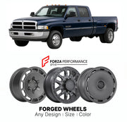 FORGED WHEELS RIMS for RAM 3500 LIMITED 1994+

Custom forged wheels for Ram 3500 Limited 1994+. Made-to-order monoblock, 2-piece and 3-piece rims in custom sizes, offsets, colors and finishes with guaranteed fitment.

We manufacture premium quality forged wheels rims for Ram 3500 Limited 1994+ in any design, size, color.

THIS WHEEL DESIGN CAN BE CUSTOM-MADE FOR YOUR CAR IN ANY SIZE AND COLOR OPTIONS
Available in monoblock, 2-piece, 3-piece, duoblock, beadlock
3D wheel renderings are provided according to t