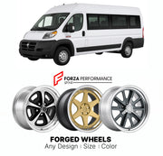 FORGED WHEELS RIMS for RAM PROMASTER WINDOW VAN 2014+

Custom forged wheels for Ram ProMaster Window Van 2014+. Made-to-order monoblock, 2-piece and 3-piece rims in custom sizes, offsets, colors and finishes with guaranteed fitment.

We manufacture premium quality forged wheels rims for Ram ProMaster Window Van 2014+ in any design, size, color.

THIS WHEEL DESIGN CAN BE CUSTOM-MADE FOR YOUR CAR IN ANY SIZE AND COLOR OPTIONS
Available in monoblock, 2-piece, 3-piece, duoblock, beadlock
3D wheel renderings are