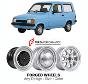 CUSTOM CLASSIC VINTAGE RESTOMOD RETRO OLD SCHOOL FORGED WHEELS RIMS for RELIANT ROBIN MK 2 1989 - 2001

Custom forged wheels for Reliant Robin MK 2 1989 - 2001. Classic, vintage, restomod wheel designs made to order in custom sizes, offsets, colors and finishes.

We manufacture premium quality forged wheels rims for Reliant Robin MK 2 1989 - 2001 in any design, size, color.

THIS WHEEL DESIGN CAN BE CUSTOM-MADE FOR YOUR CAR IN ANY SIZE AND COLOR OPTIONS
Available in monoblock, 2-piece, 3-piece, duoblock, be