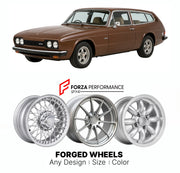 CUSTOM CLASSIC VINTAGE RESTOMOD RETRO OLD SCHOOL FORGED WHEELS RIMS for RELIANT SCIMITAR GTE SE6 1975 - 1986

Custom forged wheels for Reliant Scimitar GTE SE6 1975 - 1986. Classic, vintage, restomod wheel designs made to order in custom sizes, offsets, colors and finishes.

We manufacture premium quality forged wheels rims for Reliant Scimitar GTE SE6 1975 - 1986 in any design, size, color.

THIS WHEEL DESIGN CAN BE CUSTOM-MADE FOR YOUR CAR IN ANY SIZE AND COLOR OPTIONS
Available in monoblock, 2-piece, 3-p