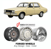 CUSTOM CLASSIC VINTAGE RESTOMOD RETRO OLD SCHOOL FORGED WHEELS RIMS for RENAULT 12 1969 - 1980

Custom forged wheels for Renault 12 1969 - 1980. Classic, vintage, restomod wheel designs made to order in custom sizes, offsets, colors and finishes.

We manufacture premium quality forged wheels rims for Renault 12 1969 - 1980 in any design, size, color.

THIS WHEEL DESIGN CAN BE CUSTOM-MADE FOR YOUR CAR IN ANY SIZE AND COLOR OPTIONS
Available in monoblock, 2-piece, 3-piece, duoblock, beadlock
3D wheel renderin