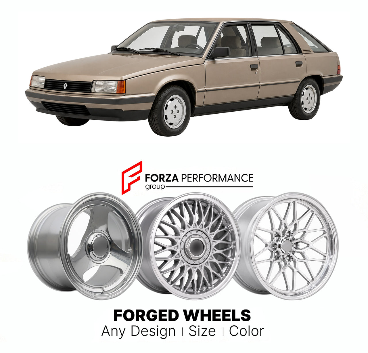 CUSTOM CLASSIC VINTAGE RESTOMOD RETRO OLD SCHOOL FORGED WHEELS RIMS for RENAULT 25 1983 - 1992

Custom forged wheels for Renault 25 1983 - 1992. Classic, vintage, restomod wheel designs made to order in custom sizes, offsets, colors and finishes.

We manufacture premium quality forged wheels rims for Renault 25 1983 - 1992 in any design, size, color.

THIS WHEEL DESIGN CAN BE CUSTOM-MADE FOR YOUR CAR IN ANY SIZE AND COLOR OPTIONS
Available in monoblock, 2-piece, 3-piece, duoblock, beadlock
3D wheel renderin