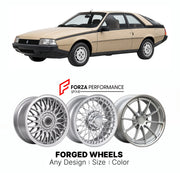 CUSTOM CLASSIC VINTAGE RESTOMOD RETRO OLD SCHOOL FORGED WHEELS RIMS for RENAULT FUEGO 1980 - 1986

Custom forged wheels for Renault Fuego 1980 - 1986. Classic, vintage, restomod wheel designs made to order in custom sizes, offsets, colors and finishes.

We manufacture premium quality forged wheels rims for Renault Fuego 1980 - 1986 in any design, size, color.

THIS WHEEL DESIGN CAN BE CUSTOM-MADE FOR YOUR CAR IN ANY SIZE AND COLOR OPTIONS
Available in monoblock, 2-piece, 3-piece, duoblock, beadlock
3D wheel