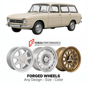 CUSTOM CLASSIC VINTAGE RESTOMOD RETRO OLD SCHOOL FORGED WHEELS RIMS for RENAULT LARGE MPV 16 1965 - 1980

Custom forged wheels for Renault Large MPV 16 1965 - 1980. Classic, vintage, restomod wheel designs made to order in custom sizes, offsets, colors and finishes.

We manufacture premium quality forged wheels rims for Renault Large MPV 16 1965 - 1980 in any design, size, color.

THIS WHEEL DESIGN CAN BE CUSTOM-MADE FOR YOUR CAR IN ANY SIZE AND COLOR OPTIONS
Available in monoblock, 2-piece, 3-piece, duoblo