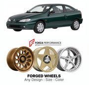CUSTOM CLASSIC VINTAGE RESTOMOD RETRO OLD SCHOOL FORGED WHEELS RIMS for RENAULT MEGANE COUPE 1996 - 2002

Custom forged wheels for Renault Megane Coupe 1996 - 2002. Classic, vintage, restomod wheel designs made to order in custom sizes, offsets, colors and finishes.

We manufacture premium quality forged wheels rims for Renault Megane Coupe 1996 - 2002 in any design, size, color.

THIS WHEEL DESIGN CAN BE CUSTOM-MADE FOR YOUR CAR IN ANY SIZE AND COLOR OPTIONS
Available in monoblock, 2-piece, 3-piece, duoblo