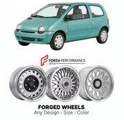 CUSTOM CLASSIC VINTAGE RESTOMOD RETRO OLD SCHOOL FORGED WHEELS RIMS for RENAULT TWINGO MK 1 1992 - 2007

Custom forged wheels for Renault Twingo MK 1 1992 - 2007. Classic, vintage, restomod wheel designs made to order in custom sizes, offsets, colors and finishes.

We manufacture premium quality forged wheels rims for Renault Twingo MK 1 1992 - 2007 in any design, size, color.

THIS WHEEL DESIGN CAN BE CUSTOM-MADE FOR YOUR CAR IN ANY SIZE AND COLOR OPTIONS
Available in monoblock, 2-piece, 3-piece, duoblock,