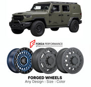 FORGED WHEELS RIMS for REZVANI TANK MILITARY EDITION 2017+

Custom forged wheels for Rezvani Tank Military Edition 2017+. Made-to-order monoblock, 2-piece and 3-piece rims in custom sizes, offsets, colors and finishes with guaranteed fitment.

We manufacture premium quality forged wheels rims for Rezvani Tank Military Edition 2017+ in any design, size, color.

THIS WHEEL DESIGN CAN BE CUSTOM-MADE FOR YOUR CAR IN ANY SIZE AND COLOR OPTIONS
Available in monoblock, 2-piece, 3-piece, duoblock, beadlock
3D wheel