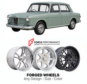 CUSTOM CLASSIC VINTAGE RESTOMOD RETRO OLD SCHOOL FORGED WHEELS RIMS for RILEY KESTREL 1100 1300 1965 - 1969

Custom forged wheels for Riley Kestrel 1100 1300 1965 - 1969. Classic, vintage, restomod wheel designs made to order in custom sizes, offsets, colors and finishes.

We manufacture premium quality forged wheels rims for Riley Kestrel 1100 1300 1965 - 1969 in any design, size, color.

THIS WHEEL DESIGN CAN BE CUSTOM-MADE FOR YOUR CAR IN ANY SIZE AND COLOR OPTIONS
Available in monoblock, 2-piece, 3-piec