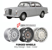 CUSTOM CLASSIC VINTAGE RESTOMOD RETRO OLD SCHOOL FORGED WHEELS RIMS for RILEY ONE-POINT-FIVE 1957 - 1965

Custom forged wheels for Riley One-Point-Five 1957 - 1965. Classic, vintage, restomod wheel designs made to order in custom sizes, offsets, colors and finishes.

We manufacture premium quality forged wheels rims for Riley One-Point-Five 1957 - 1965 in any design, size, color.

THIS WHEEL DESIGN CAN BE CUSTOM-MADE FOR YOUR CAR IN ANY SIZE AND COLOR OPTIONS
Available in monoblock, 2-piece, 3-piece, duoblo