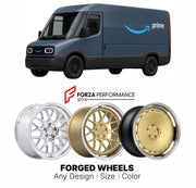 FORGED WHEELS RIMS for RIVIAN EDV AMAZON ELECTRIC DELIVERY VAN 2022+

Custom forged wheels for Rivian EDV Amazon Electric Delivery Van 2022+. Made-to-order monoblock, 2-piece and 3-piece rims in custom sizes, offsets, colors and finishes with guaranteed fitment.

We manufacture premium quality forged wheels rims for Rivian EDV Amazon Electric Delivery Van 2022+ in any design, size, color.

THIS WHEEL DESIGN CAN BE CUSTOM-MADE FOR YOUR CAR IN ANY SIZE AND COLOR OPTIONS
Available in monoblock, 2-piece, 3-piec