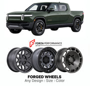 FORGED WHEELS RIMS for RIVIAN R1T QUAD-MOTOR 2022+

Custom forged wheels for Rivian R1T Quad-Motor 2022+. Made-to-order monoblock, 2-piece and 3-piece rims in custom sizes, offsets, colors and finishes with guaranteed fitment.

We manufacture premium quality forged wheels rims for Rivian R1T Quad-Motor 2022+ in any design, size, color.

THIS WHEEL DESIGN CAN BE CUSTOM-MADE FOR YOUR CAR IN ANY SIZE AND COLOR OPTIONS
Available in monoblock, 2-piece, 3-piece, duoblock, beadlock
3D wheel renderings are provided