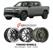 FORGED WHEELS RIMS for RIVIAN R1T TRI-MOTOR 2022+

Custom forged wheels for Rivian R1T Tri-Motor 2022+. Made-to-order monoblock, 2-piece and 3-piece rims in custom sizes, offsets, colors and finishes with guaranteed fitment.

We manufacture premium quality forged wheels rims for Rivian R1T Tri-Motor 2022+ in any design, size, color.

THIS WHEEL DESIGN CAN BE CUSTOM-MADE FOR YOUR CAR IN ANY SIZE AND COLOR OPTIONS
Available in monoblock, 2-piece, 3-piece, duoblock, beadlock
3D wheel renderings are provided ac