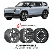FORGED WHEELS RIMS for RIVIAN R2 2026+

Custom forged wheels for Rivian R2 2026+. Made-to-order monoblock, 2-piece and 3-piece rims in custom sizes, offsets, colors and finishes with guaranteed fitment.

We manufacture premium quality forged wheels rims for Rivian R2 2026+ in any design, size, color.

THIS WHEEL DESIGN CAN BE CUSTOM-MADE FOR YOUR CAR IN ANY SIZE AND COLOR OPTIONS
Available in monoblock, 2-piece, 3-piece, duoblock, beadlock
3D wheel renderings are provided according to the exact dimensions a