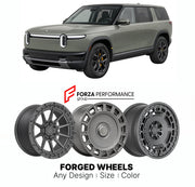 FORGED WHEELS RIMS for RIVIAN R1S GEN 1 2022 - 2024

Custom forged wheels for Rivian R1S Gen 1 2022 - 2024. Made-to-order monoblock, 2-piece and 3-piece rims in custom sizes, offsets, colors and finishes with guaranteed fitment.

We manufacture premium quality forged wheels rims for Rivian R1S Gen 1 2022 - 2024 in any design, size, color.

THIS WHEEL DESIGN CAN BE CUSTOM-MADE FOR YOUR CAR IN ANY SIZE AND COLOR OPTIO