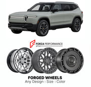 FORGED WHEELS RIMS for RIVIAN R2 STANDARD MIDSIZE PLATFORM 2026+

Custom forged wheels for Rivian R2 Standard Midsize Platform 2026+. Made-to-order monoblock, 2-piece and 3-piece rims in custom sizes, offsets, colors and finishes with guaranteed fitment.

We manufacture premium quality forged wheels rims for Rivian R2 Standard Midsize Platform 2026+ in any design, size, color.

THIS WHEEL DESIGN CAN BE CUSTOM-MADE FOR YOUR CAR IN ANY SIZE AND COLOR OPTIONS
Available in monoblock, 2-piece, 3-piece, duoblock,