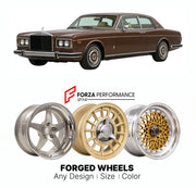CUSTOM CLASSIC VINTAGE RESTOMOD RETRO OLD SCHOOL FORGED WHEELS RIMS for ROLLS-ROYCE CAMARGUE 1975 - 1986

Custom forged wheels for Rolls-Royce Camargue 1975 - 1986. Classic, vintage, restomod wheel designs made to order in custom sizes, offsets, colors and finishes.

We manufacture premium quality forged wheels rims for Rolls-Royce Camargue 1975 - 1986 in any design, size, color.

THIS WHEEL DESIGN CAN BE CUSTOM-MADE FOR YOUR CAR IN ANY SIZE AND COLOR OPTIONS
Available in monoblock, 2-piece, 3-piece, duoblo